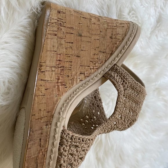 Size 10 Wedge Cork Macrame Sandals - Picture 5 of 11